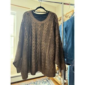 Torrid Cropped Foil Sweater